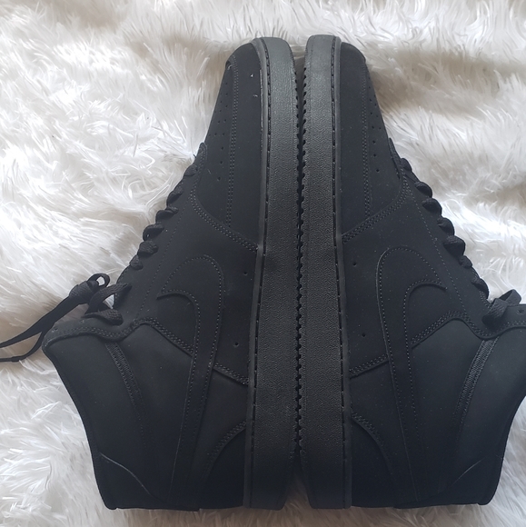 Mens Nike Court Mid Vision Triple Black - Picture 2 of 6